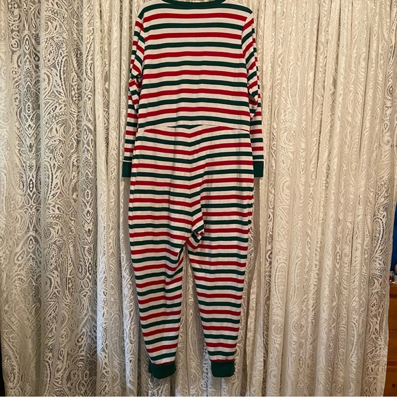 Old Navy Christmas Adult Onsie. Candy Cane Stripes. - Picture 2 of 3